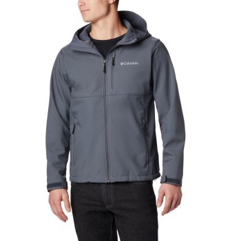 Columbia Ascender Hooded Softshell, Chamarras Grises Oscuro Para Hombre | 482715-IVQ